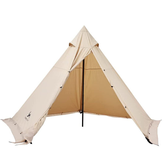 TOMOUNT ワンポールテント tc ポリコットン テント 300x300x210cm 多機能 キャンプ用