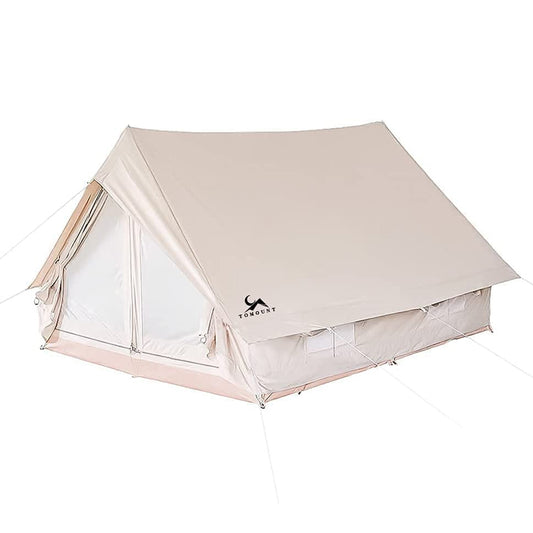 TOMOUNT ポリコットンテント 4人用 TC テント ファミリーテント 2.1 x 2.6m キャンプ テント 簡単設営