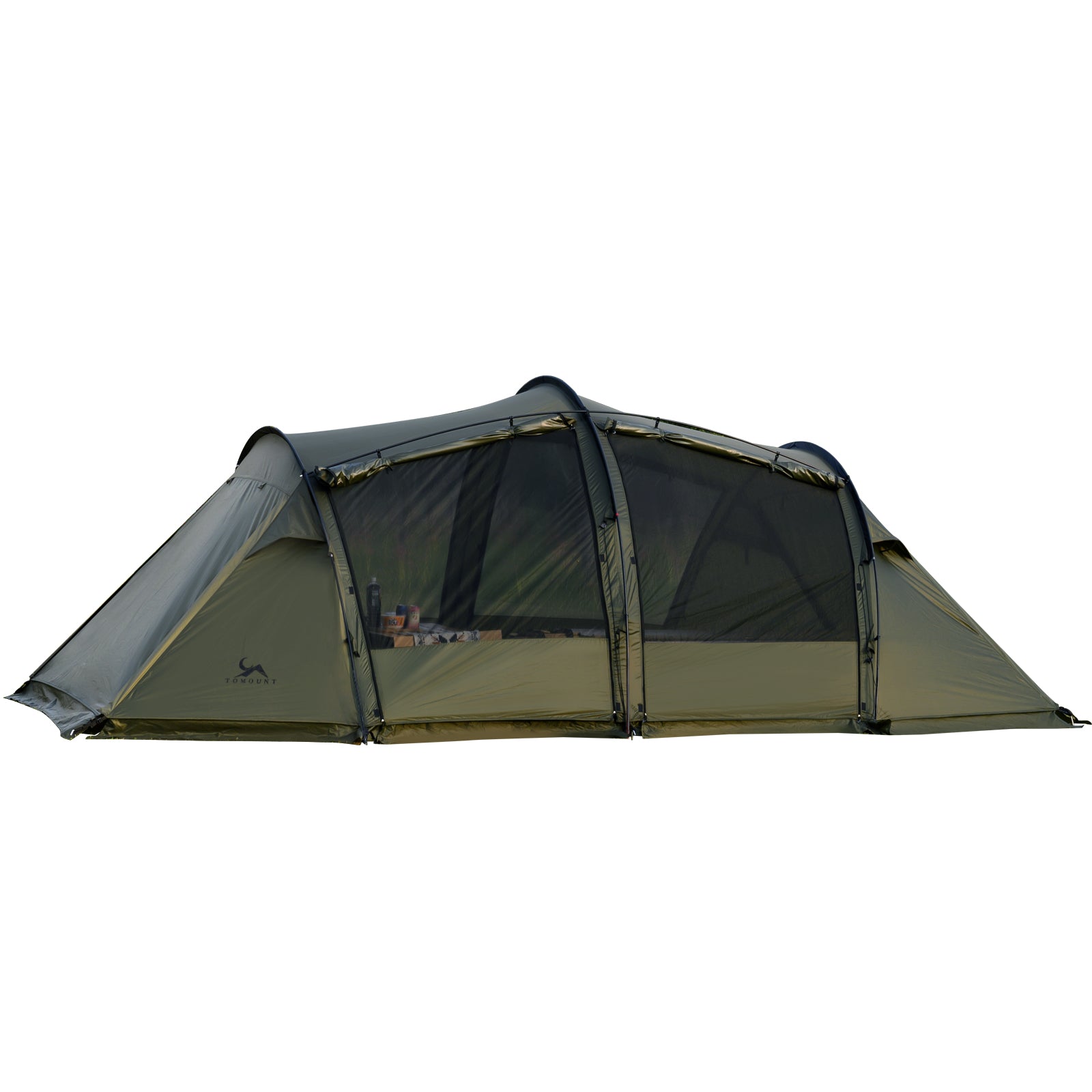TOMOUNT トンネルテント 2ルームテント 2人用 ツールームテント 230T